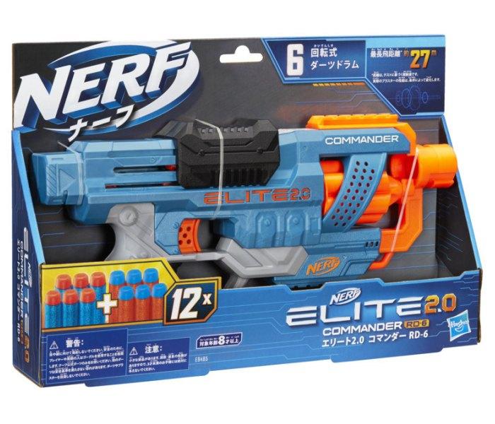 Nerf Elite 2.0 Commander RD-6 Blaster, 6 strelica, Plavi