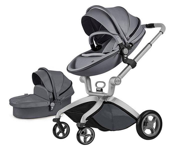 HOT MOM Kolica za bebe 2u1, Tamnosiva