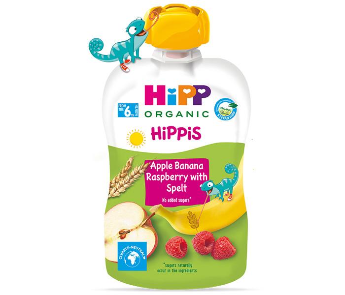HIPP Voćni pire za bebe jabuka, banana, malina, 100g