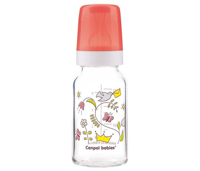 Canpol Babies staklena boca, 120ml, 3 meseca+, zelena