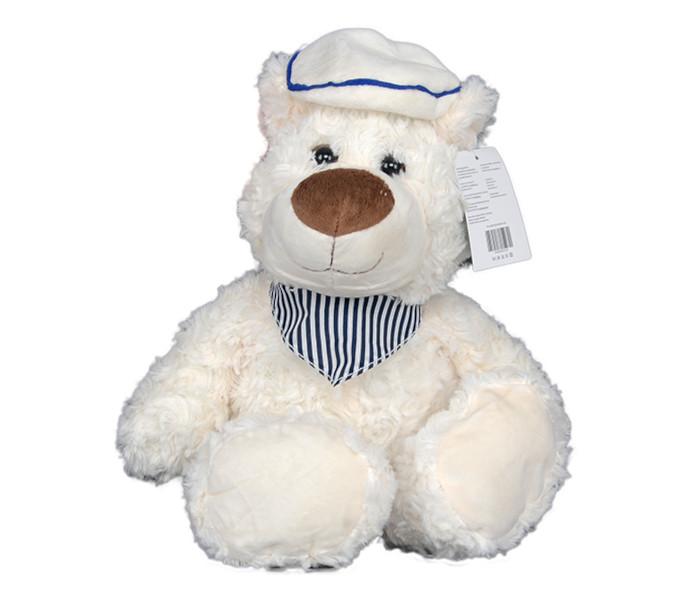 Dizi Plišana igračka 30cm plišani meda sa šeširom, bela