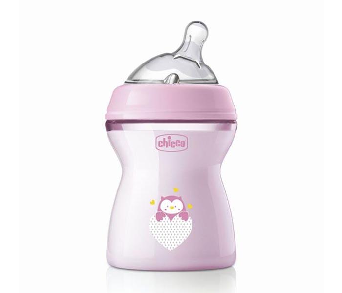 Chicco flaša plastična nat feel 250ml roze 2m+ silikon