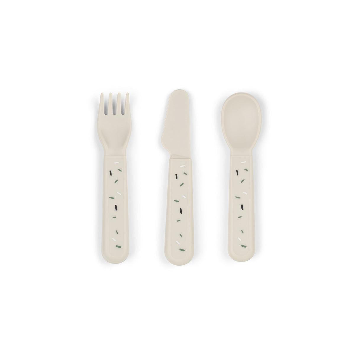 DONE BY DEER Pribor za jelo Foodie Confetti, Sivi