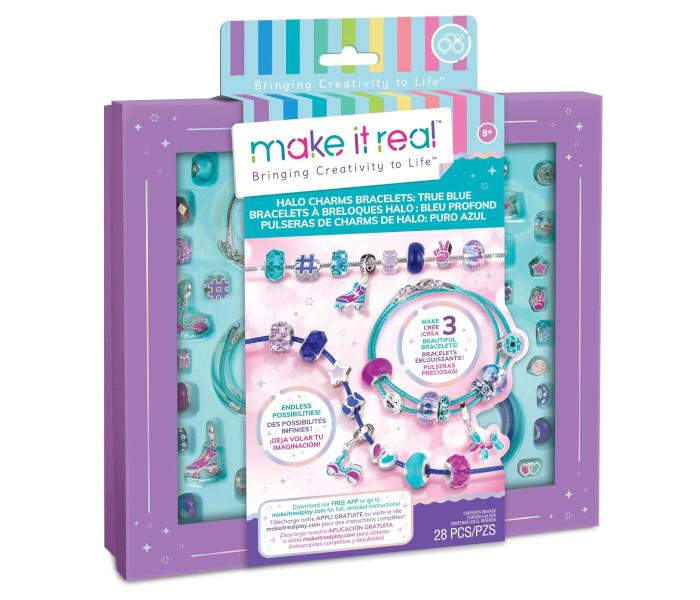 MAKE IT REAL Kreativni set za pravljenje narukvica za devojčice Bringing Creativity to Life Halo Charms: True Blue