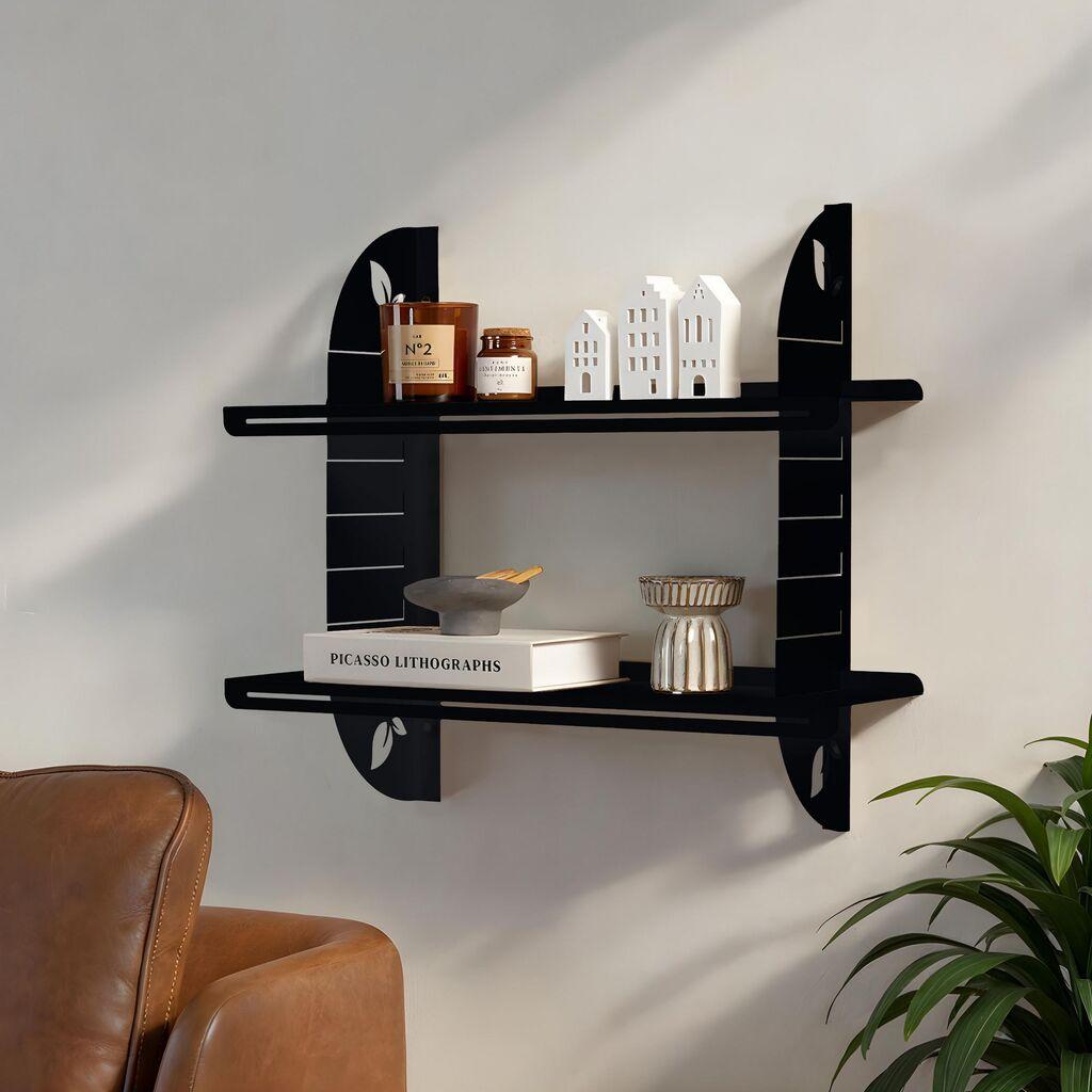 Hanah Home Zidna polica Vlnt126Syh, Crna