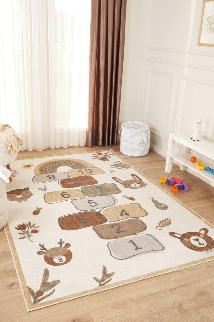 Conceptum Hypnose Tepih Bohem Kids Seksek, 80x150 cm, Sivi