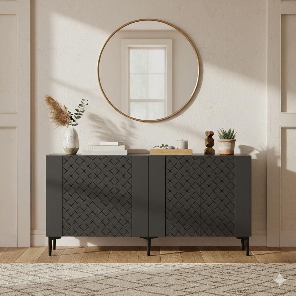 Hanah Home Komoda Resso 150, Anthracit