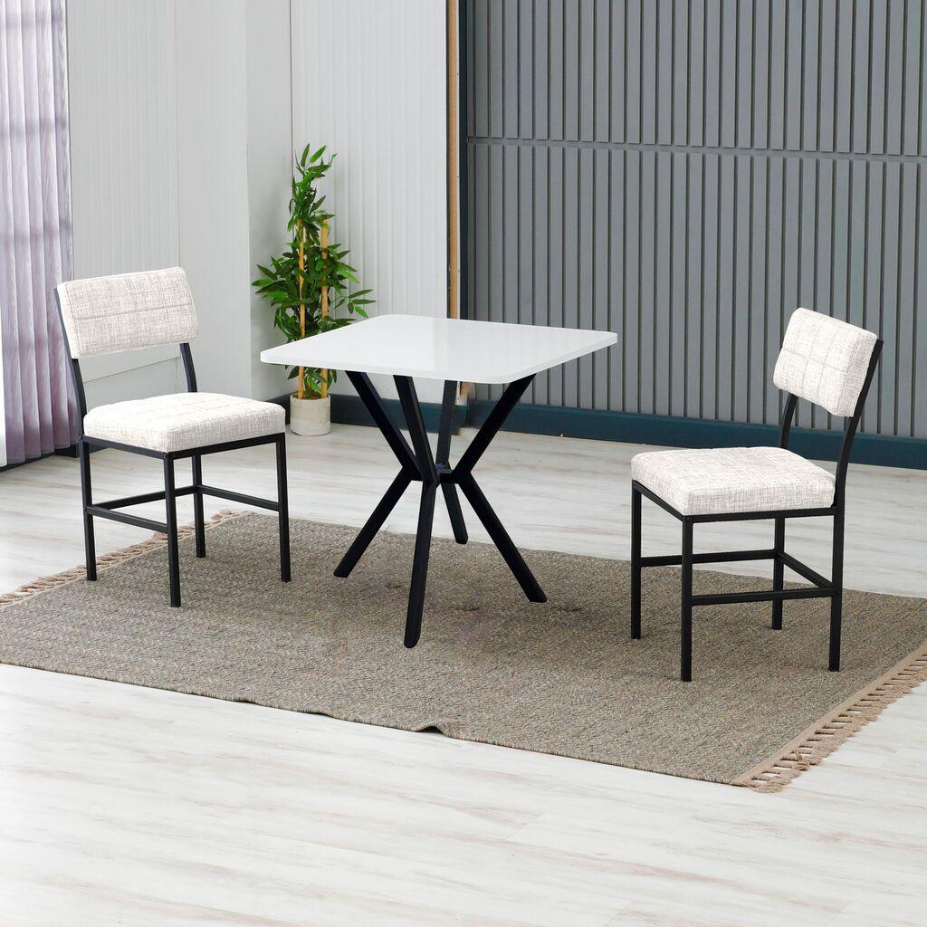 Hanah Home Trpezarijski sto i stolice Dubai , Krem-beli