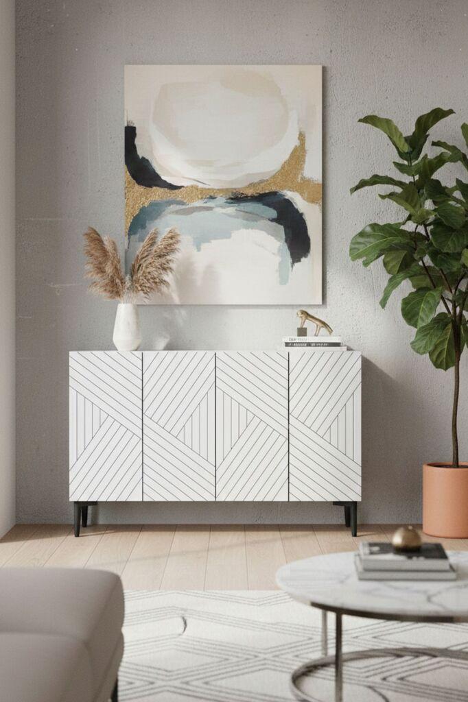 Hanah Home Komoda Ferro 120, Bela