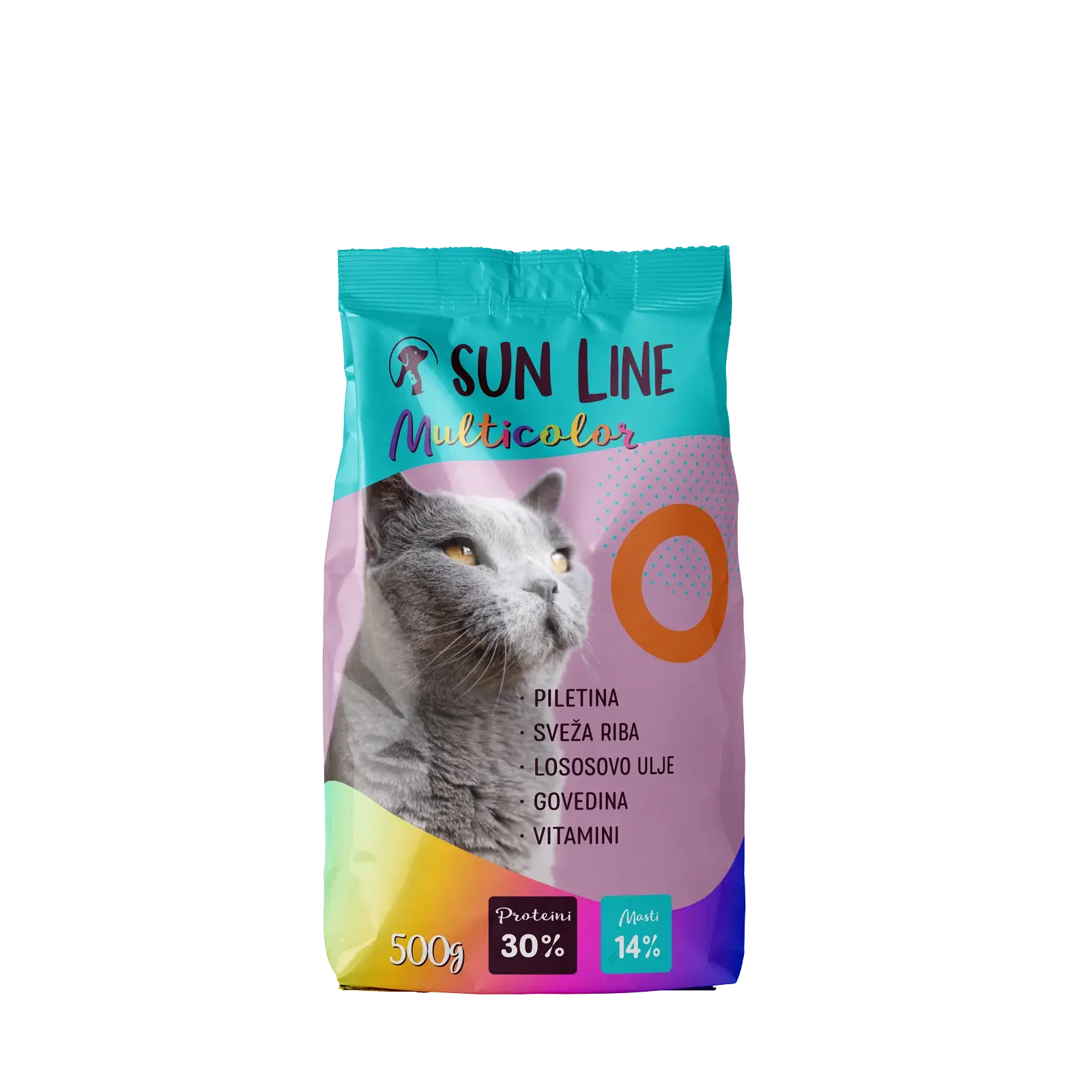 SUN LINE Kompletna suva hrana za mačke Multicolor, 500 g