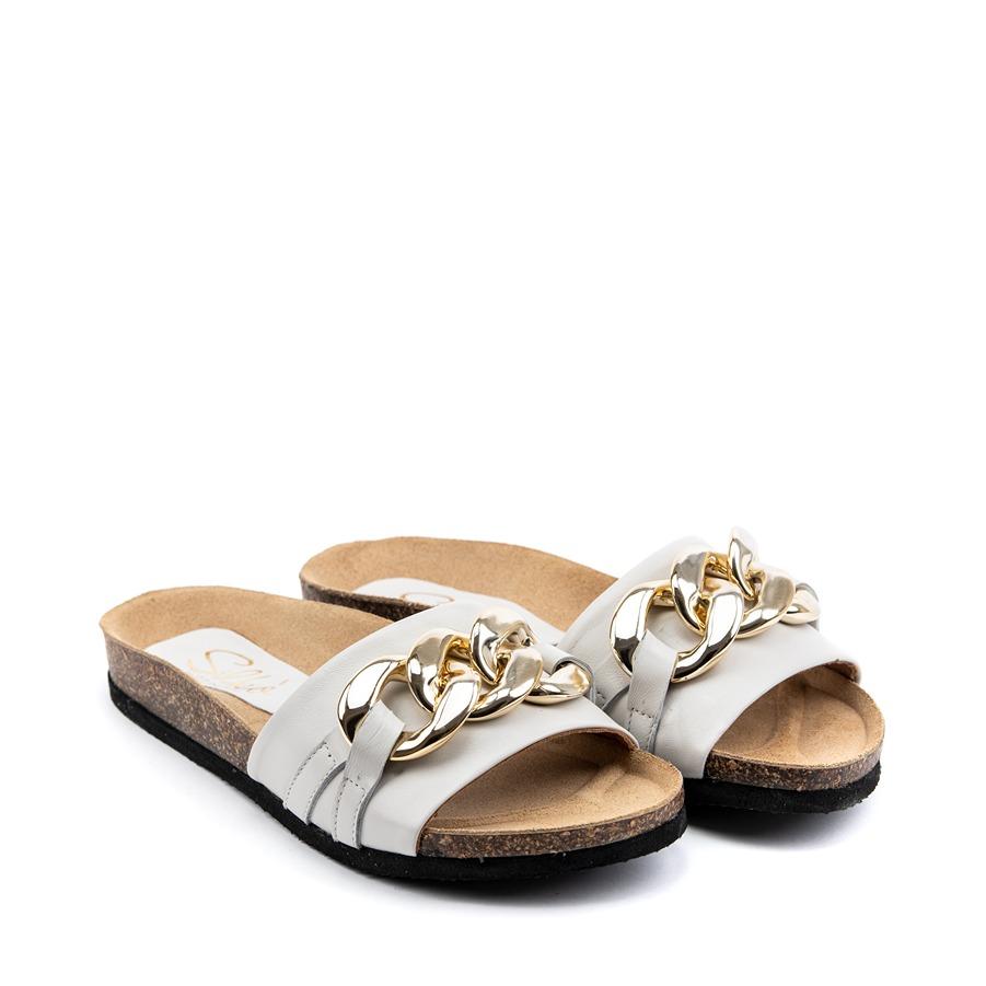 SILKO Ženske papuče ISA01, Bele