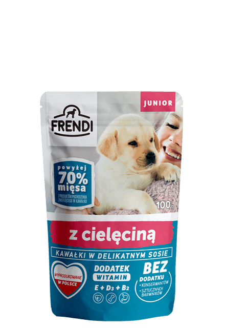 FRENDI Hrana za mlade pse Junior sa teletinom,U kesici, 100 g