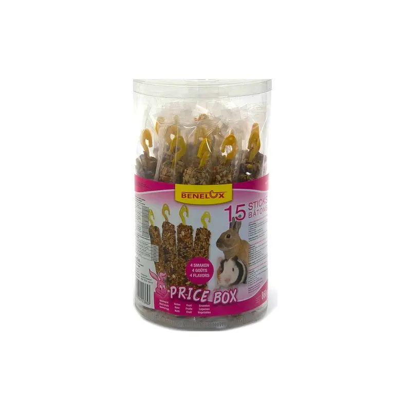 BENELUX Štapići za glodare, Mix ukusa, 860 g, 15 komada