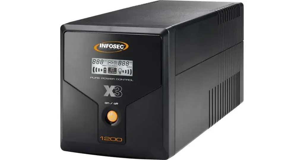 Infosec Communication UPS X3 EX 1200, 600W, LCD, USB, Schuko