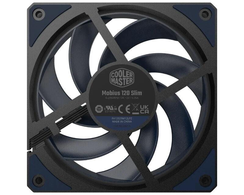 Cooler Master Kuler Mobius 120 Slim, 2500 RPM, Crni
