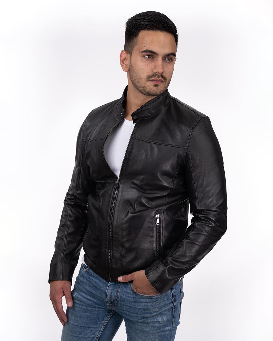 LA FORCE Muška kožna jakna William, Crna