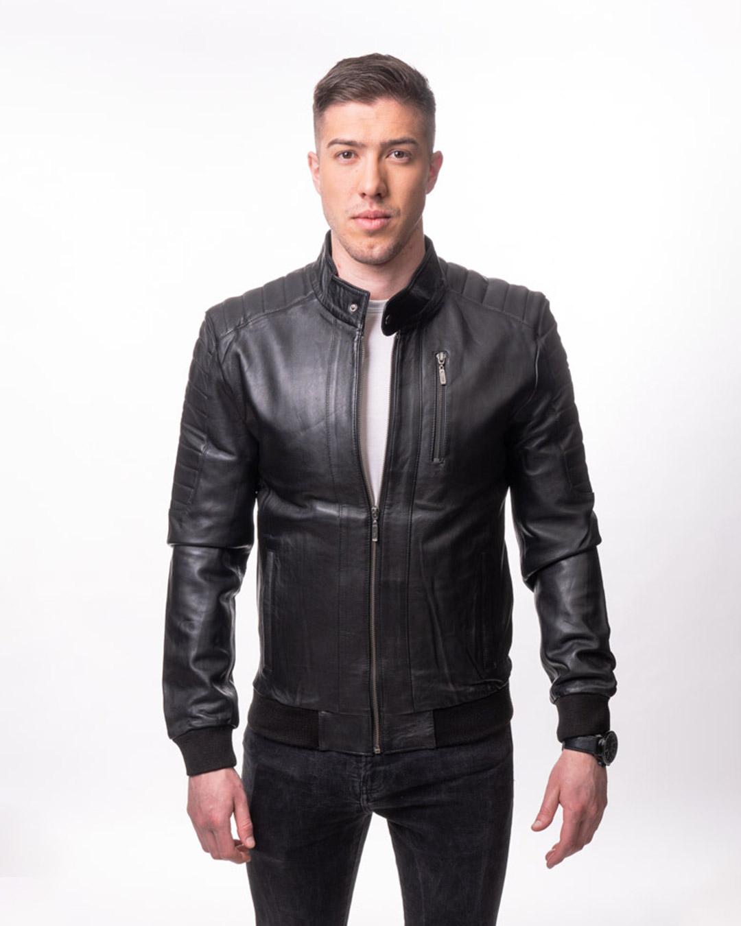 LA FORCE Muška kožna jakna Becker, Crna