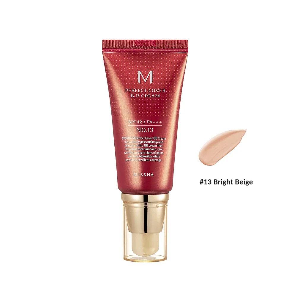 Missha Tonirana BB krema za lice M Perfect Cover BB Cream SPF42 Pa+++, #13 Bright Beige, 50 ml