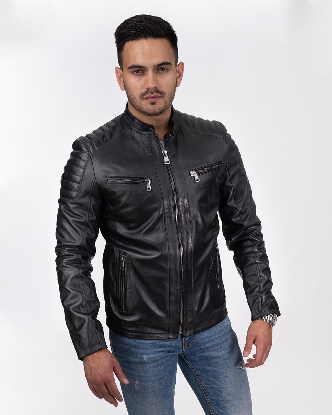 LA FORCE Muška kožna jakna Pierre, Crna