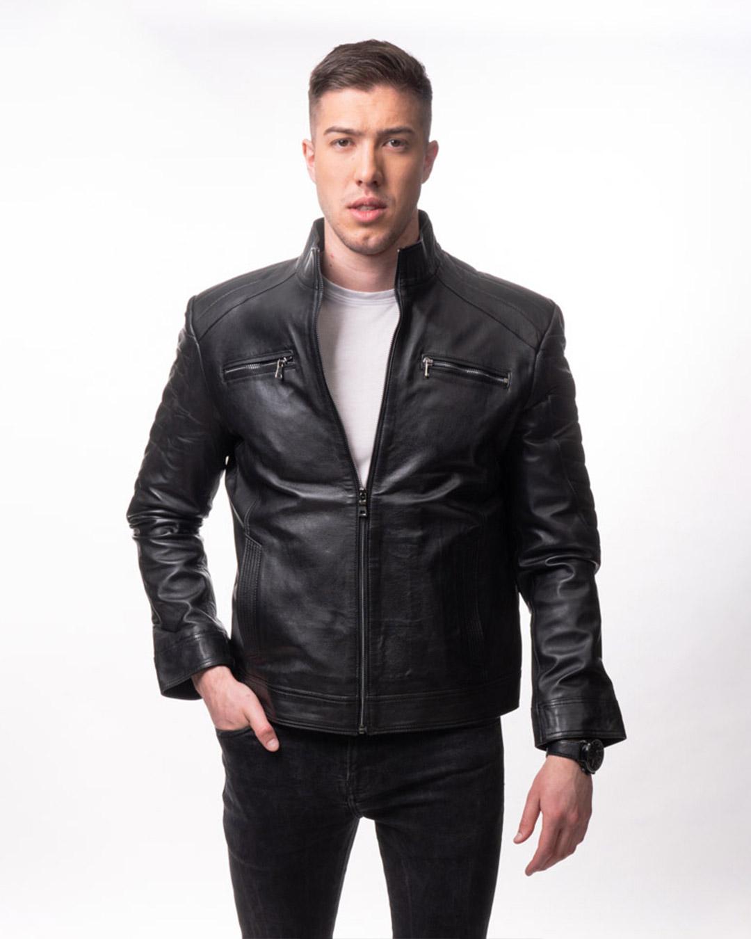 LA FORCE Muška kožna jakna Ricky, Crna