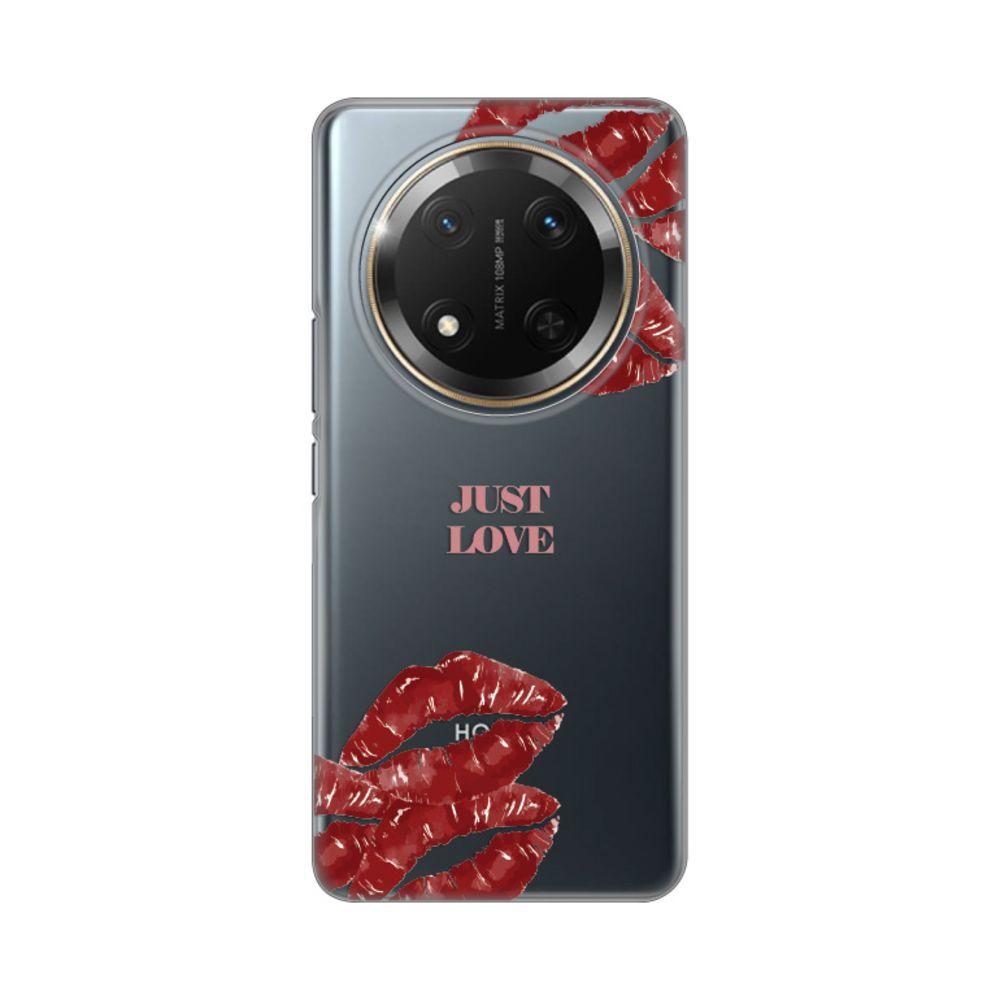 Maska za Honor Magic 7 Lite Just Love Pink, Silikonska, Print Skin