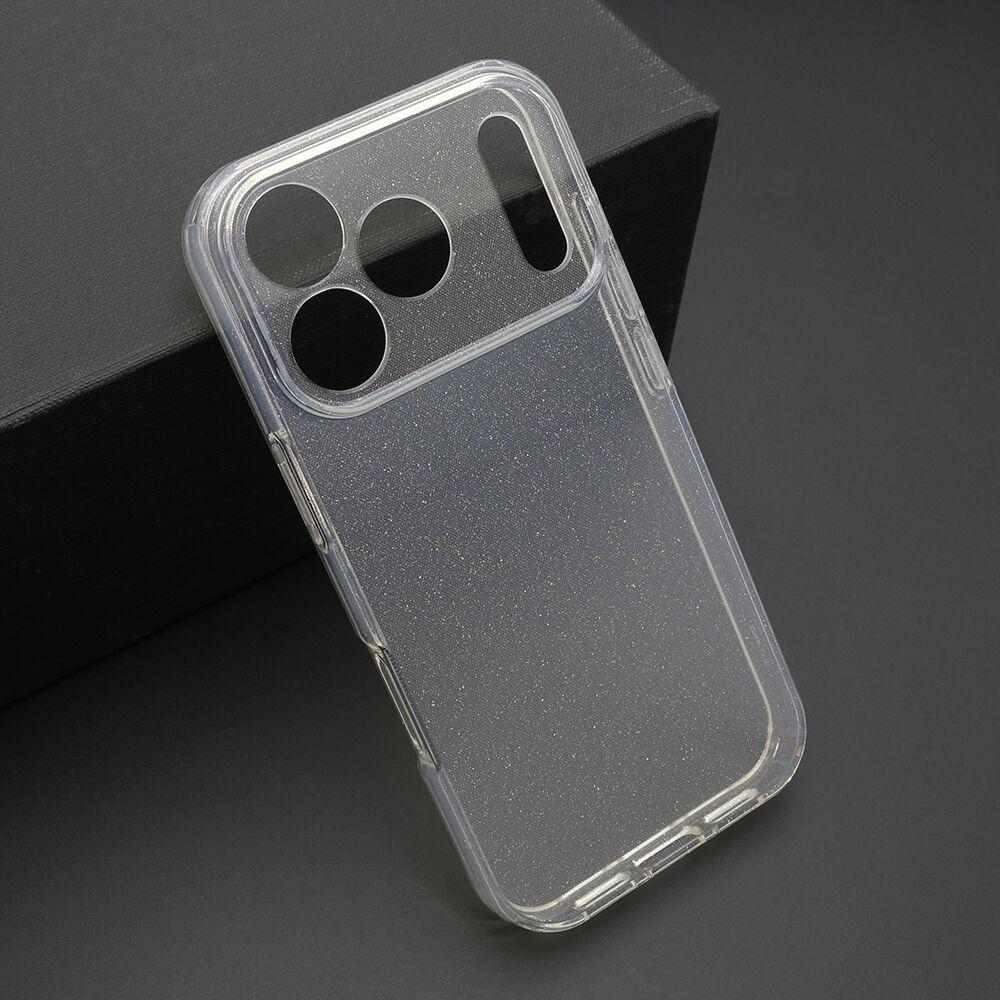 Maska sa šljokicama za iPhone 17 Pro, Providna