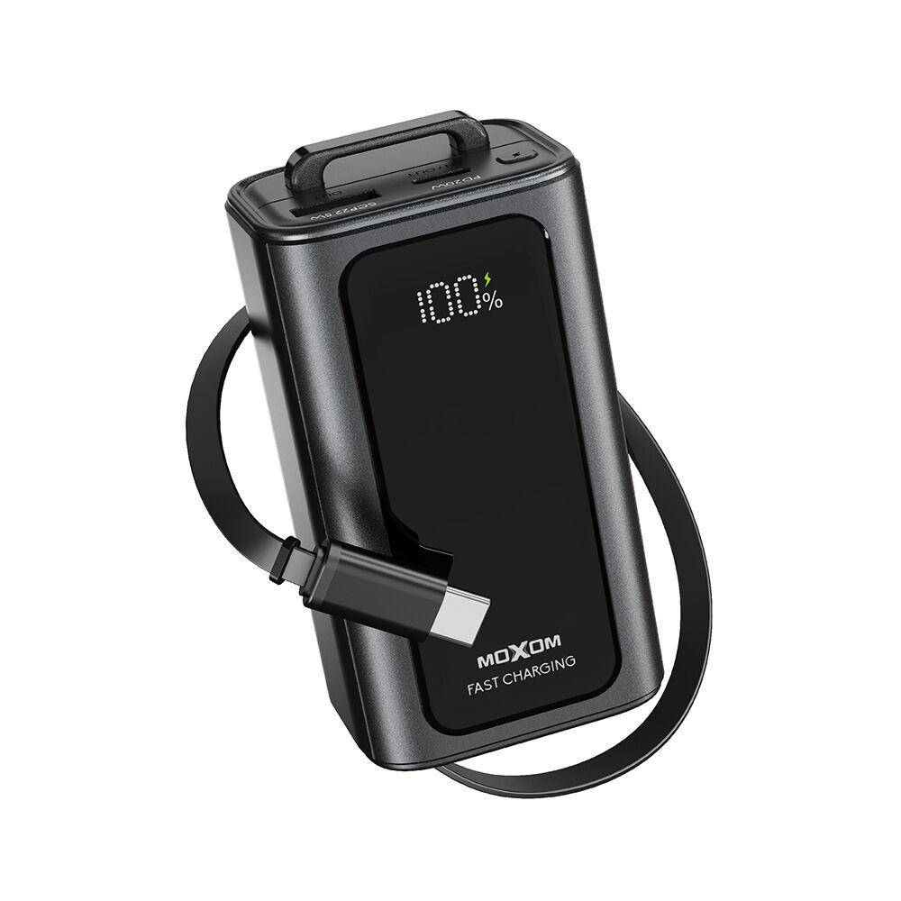 Moxom Power Bank prenosiva baterija MX-PB166 Hurricane, PD 20W + QC 22.5W, 10000mAh, Crni