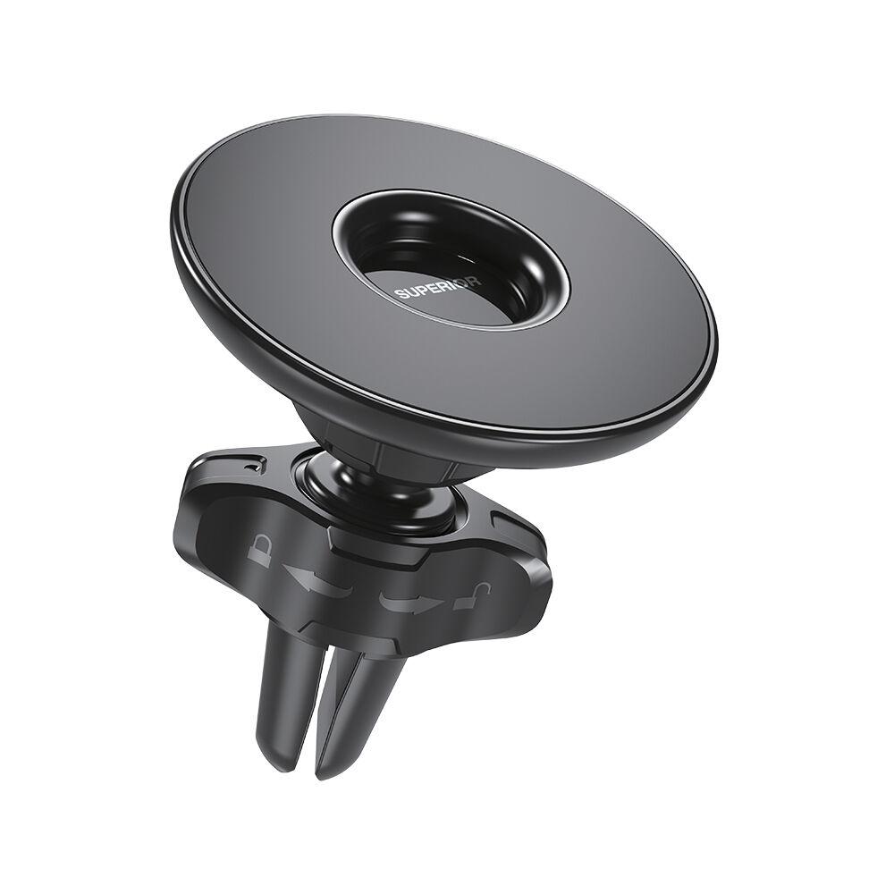 Superior Držač za mobilni telefon C8-F1, Magnet i ventilacija, Crni