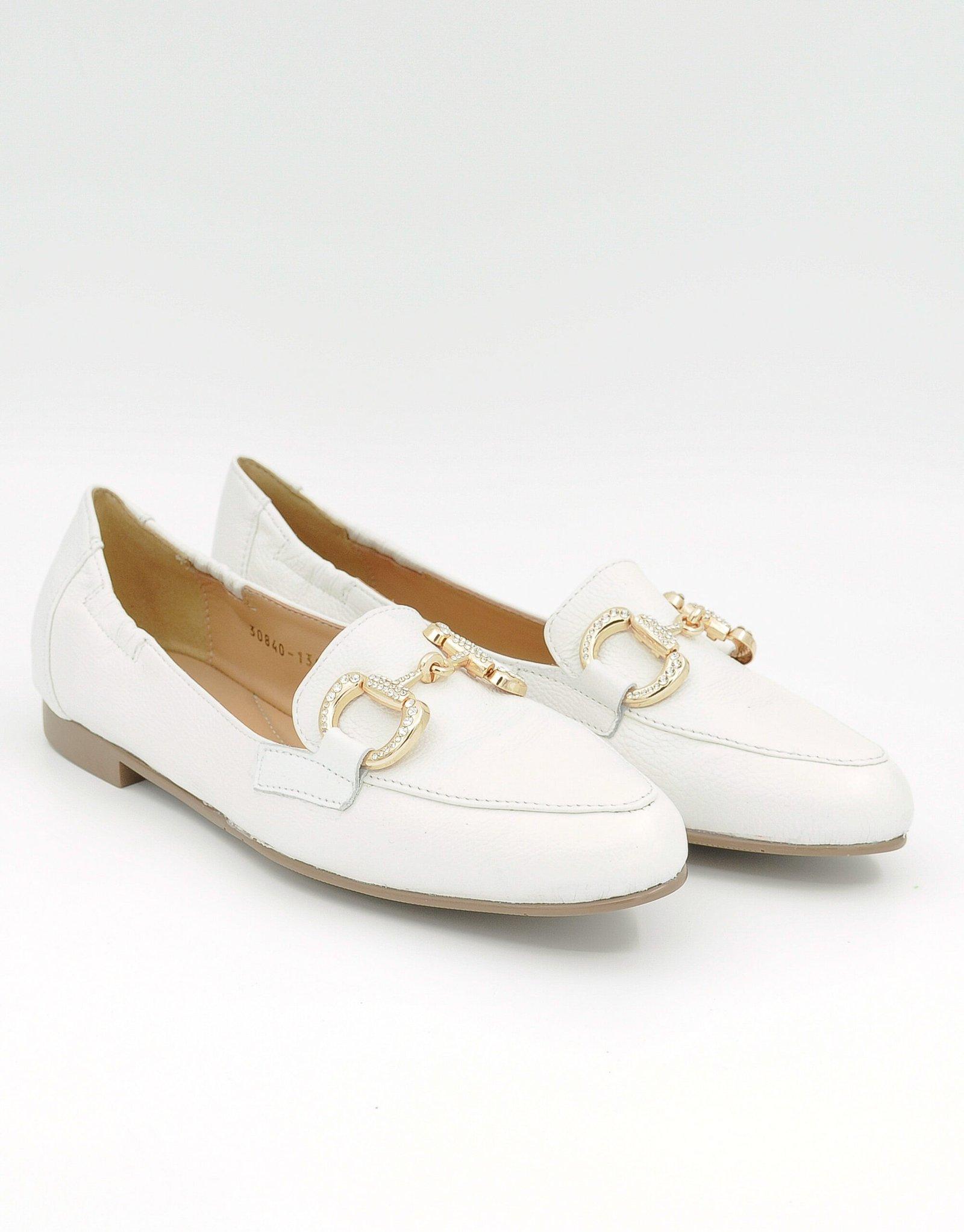 Paar Ženske kožne cipele 30840-130, Ravne, Bele