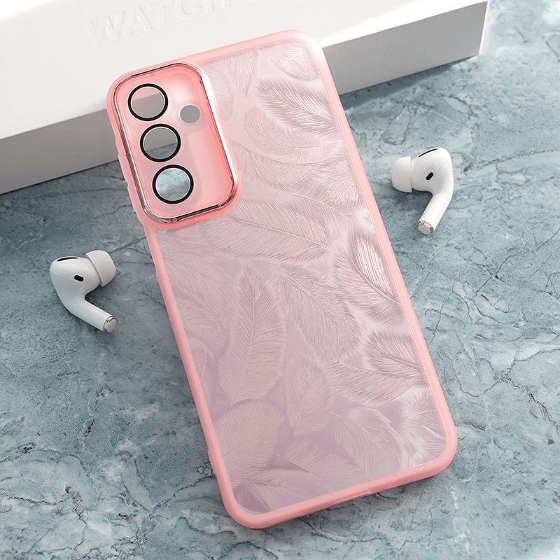 Maska za Samsung S25/ S931B Glitter Feather roze