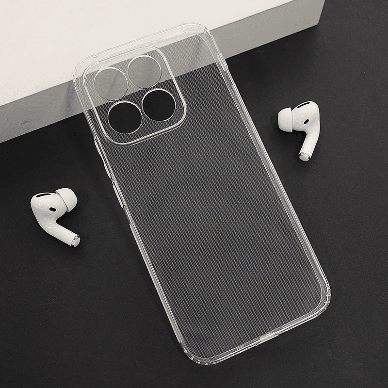 Maska za Honor X8c transparent Skin Silikon with pluggy