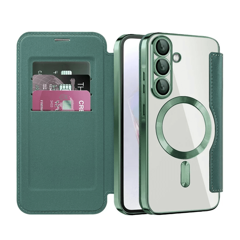 Maskica za Samsung Galaxy A36 zelena Magsafe Lux Bi Fold