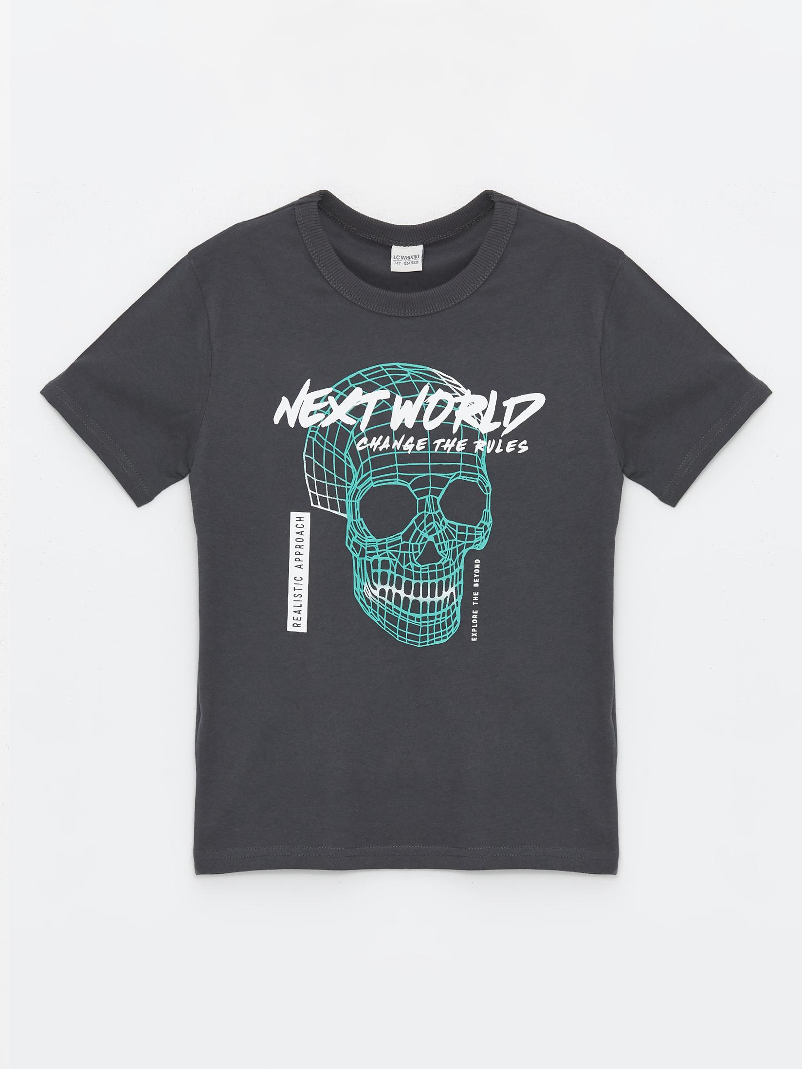 LC Waikiki Majica za dečake S4CD10Z4-VFB, Tamnosiva