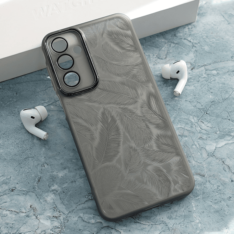 Maska za Samsung S25 Plus/ S936B Glitter Feather crna