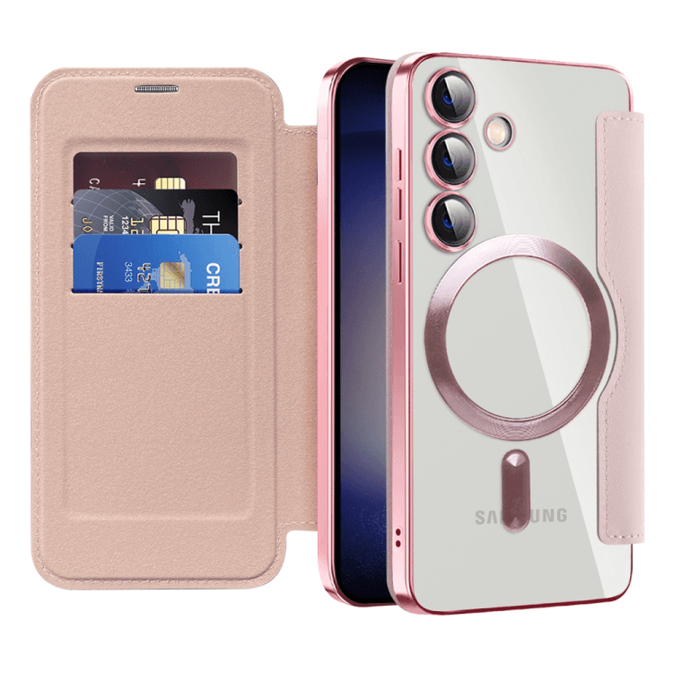 Maskica za Samsung Galaxy S24 roze Magsafe Lux Bi Fold
