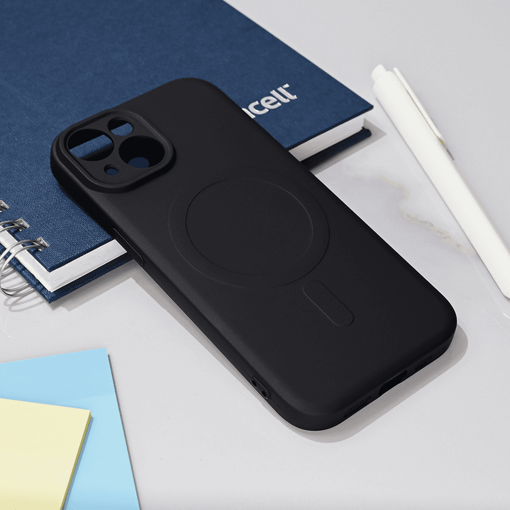 Maska za telefon iPhone 15 TERACELL GIULIETTA, Magsafe, Crna