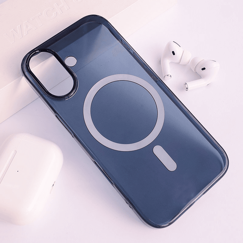 Maska za iPhone 16 Transparent Mag Case plava