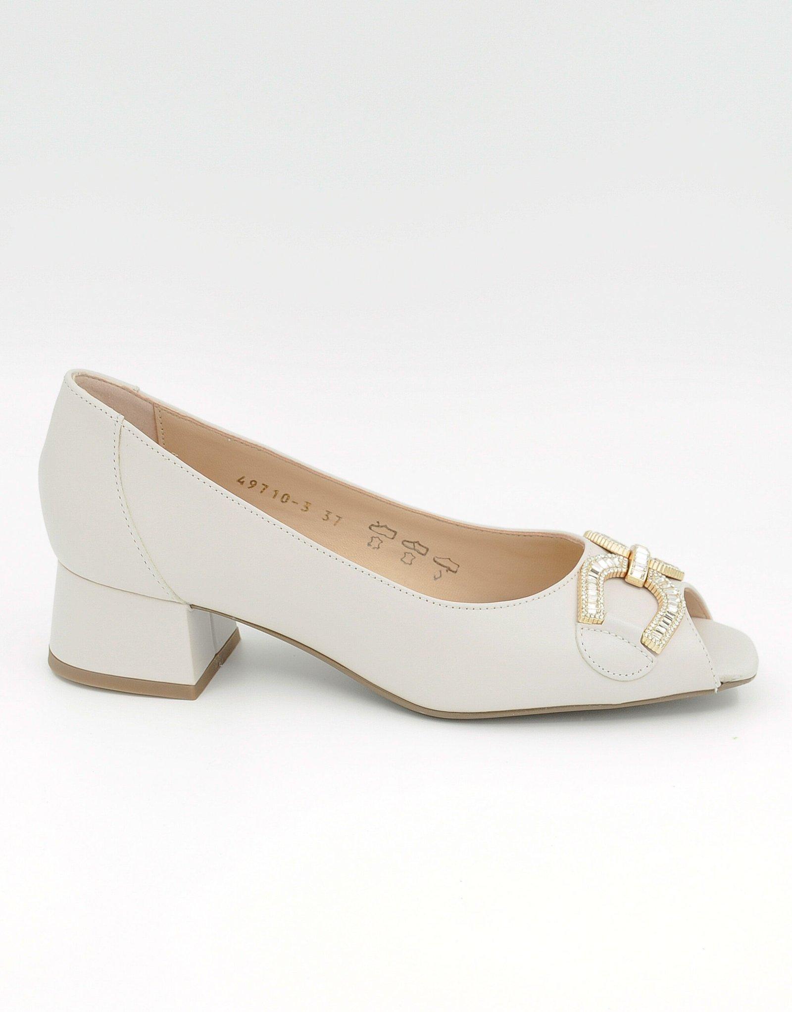 Paar Ženske kožne cipele na štiklu 49710-3, Bež