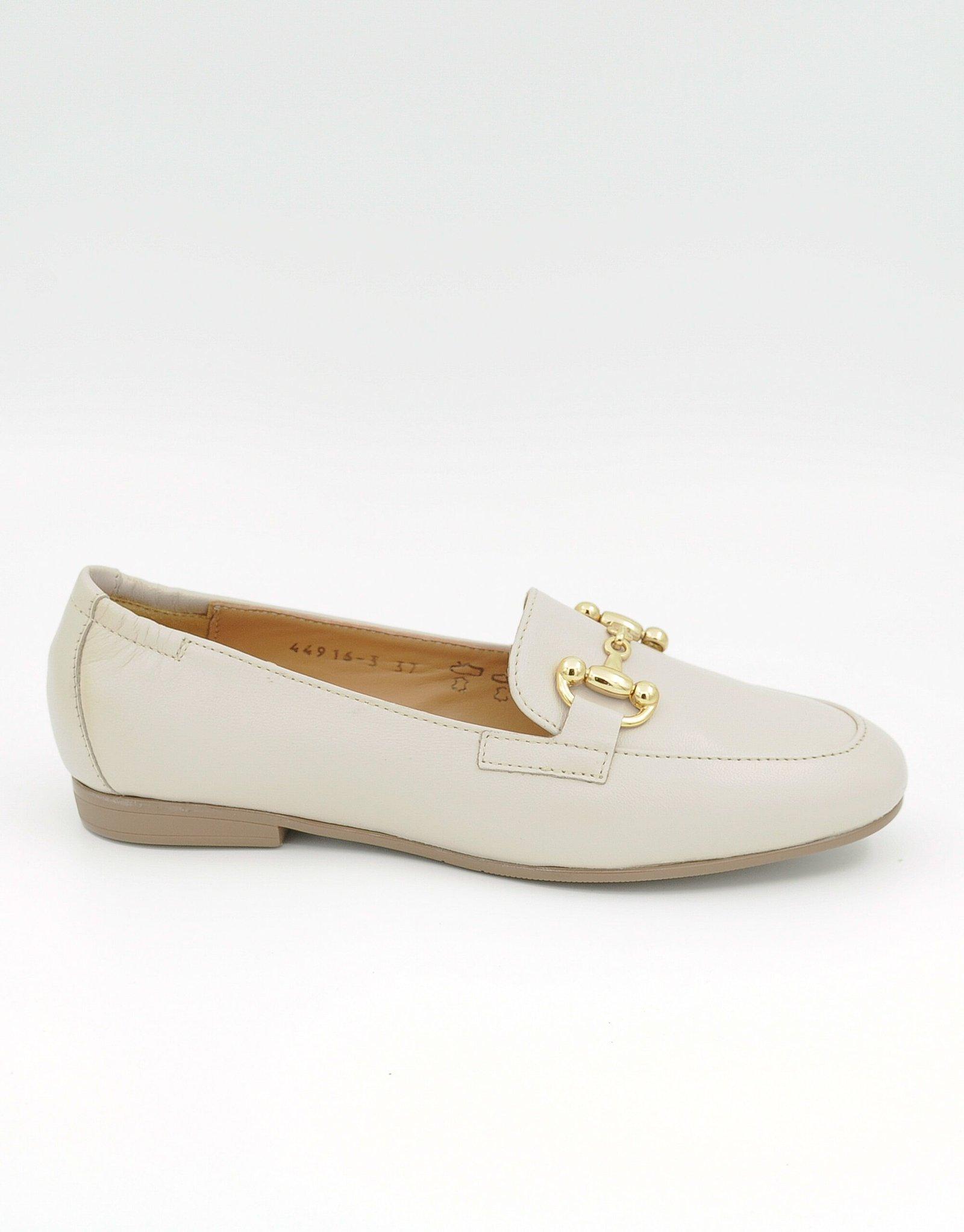 Paar Ženske kožne cipele 44916-3, Ravne, Bež