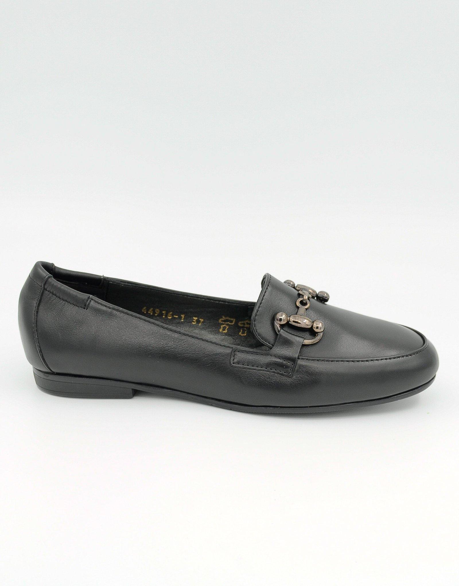 Paar Ženske kožne cipele 44916-1, Ravne, Crne