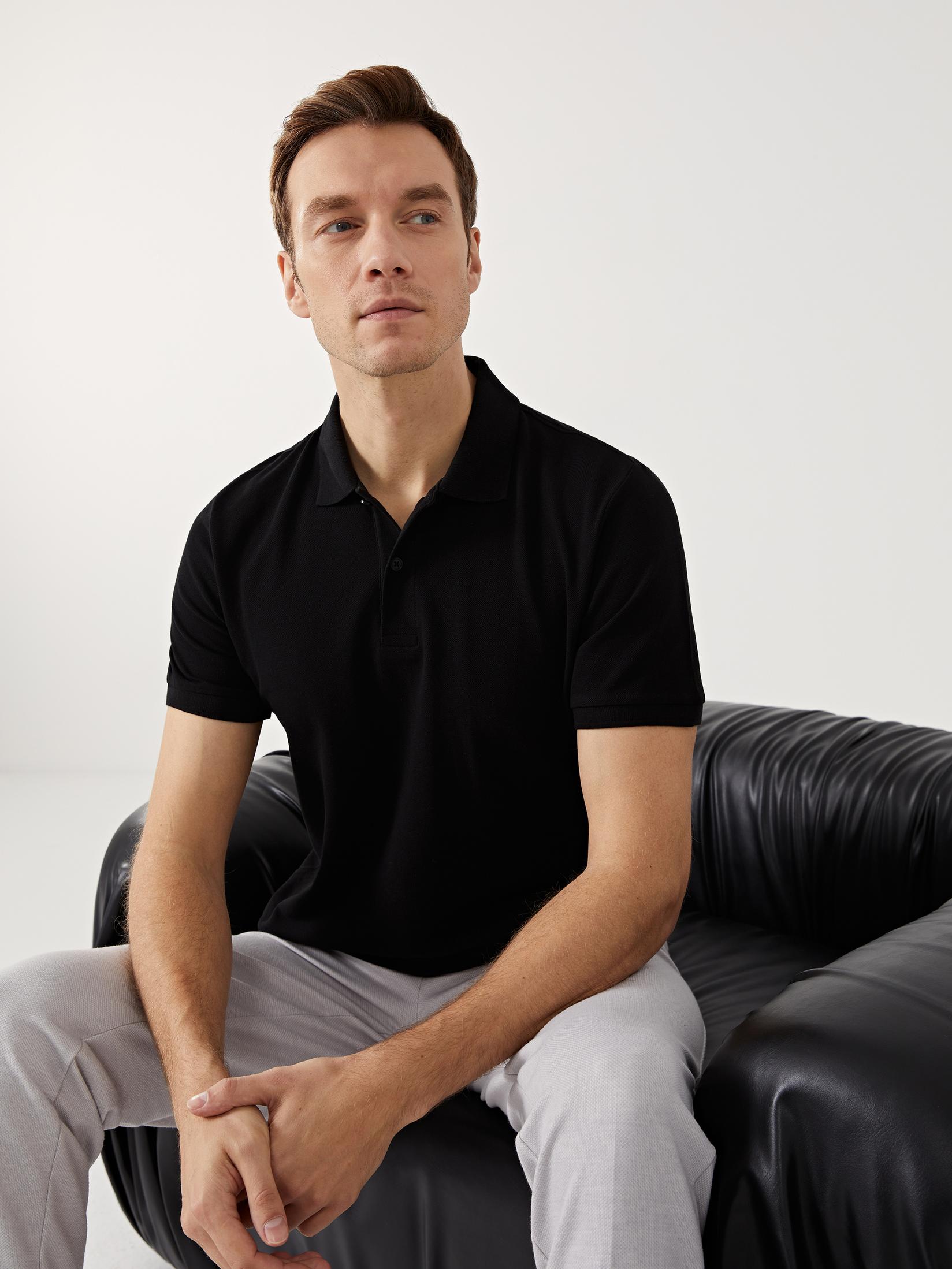 LC Waikiki Muška majica S52213Z8-CVL, Crna