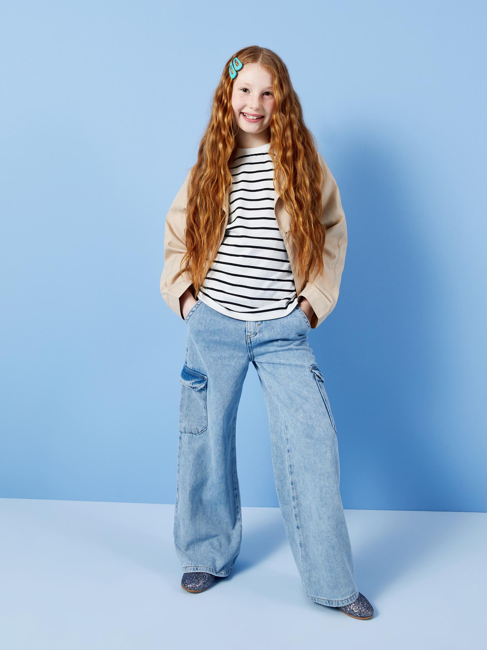 LC Waikiki Farmerke za devojčice S46516Z4-SHK, Plave