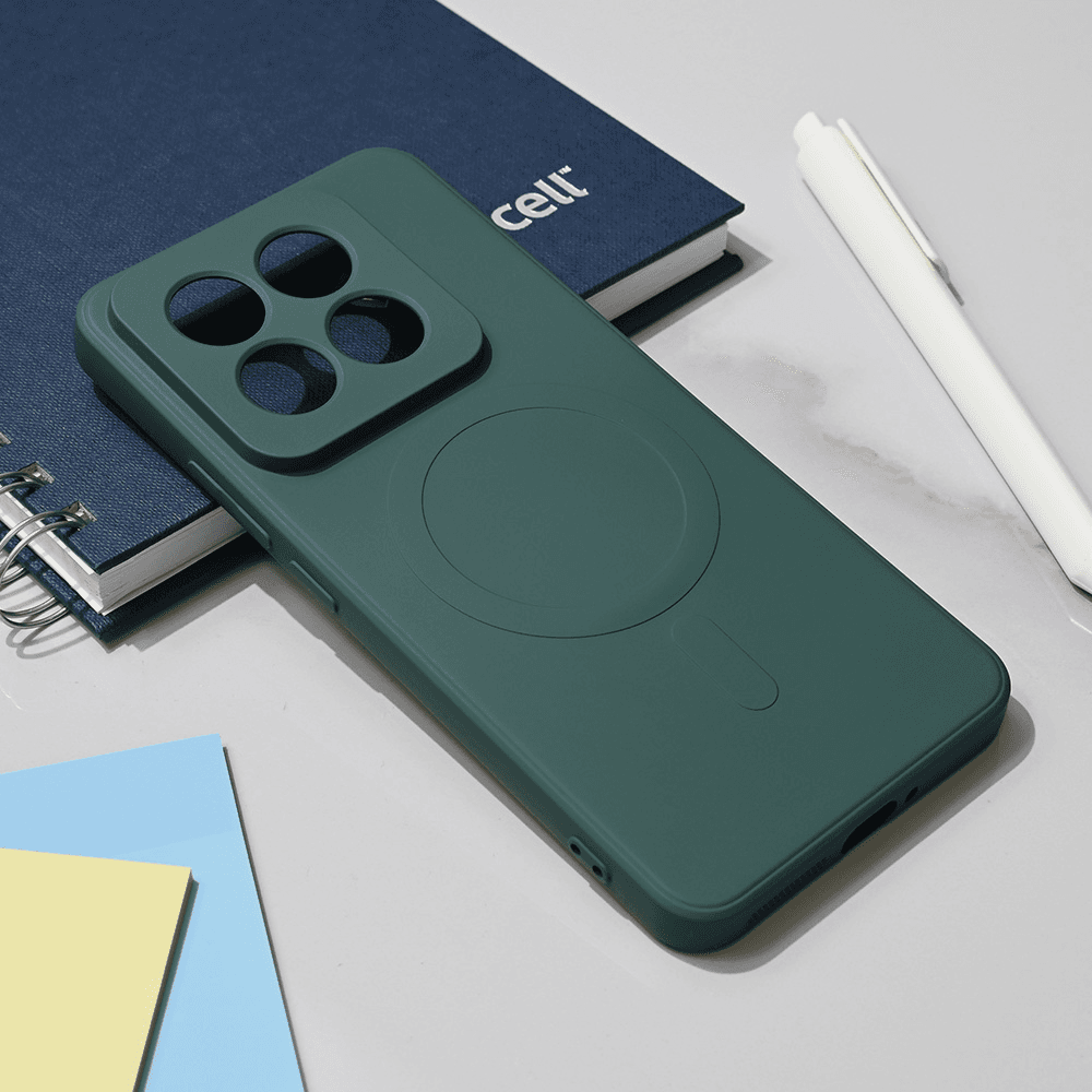 Maska za telefon Xiaomi 14 Pro TERACELL GIULIETTA, Magsafe, Tamnozelena