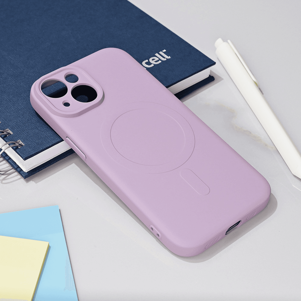 Maska za telefon iPhone 15 TERACELL GIULIETTA, Magsafe, Ljubičasta