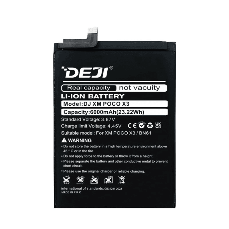 Baterija DEJI za Xiaomi Poco X3 BN61 (6000mAh)