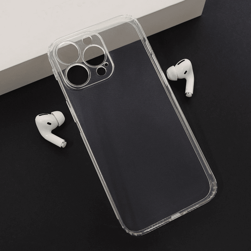 Maska za iPhone 15 Pro Max transparent Skin Silikon with pluggy