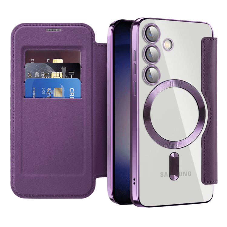 Maskica za Samsung Galaxy S24 ljubicasta Magsafe Lux Bi Fold