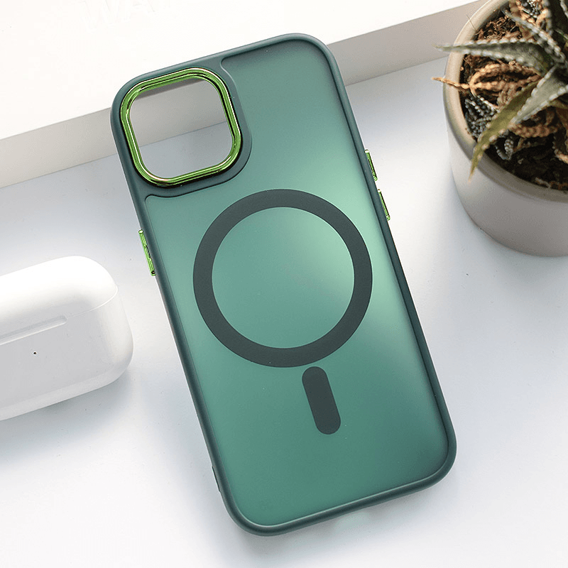 Maska za telefon iPhone 13 CANDY SHIELD MAG, Tamnozelena