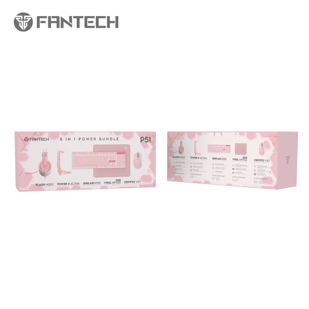 Combo set Gaming Fantech P51 Power 5u1 Sakura