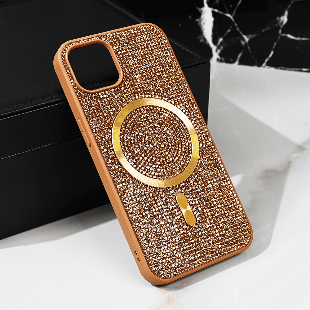 Maska za telefon Magsafe Glam za iPhone 14 6.1, Zlatne boje